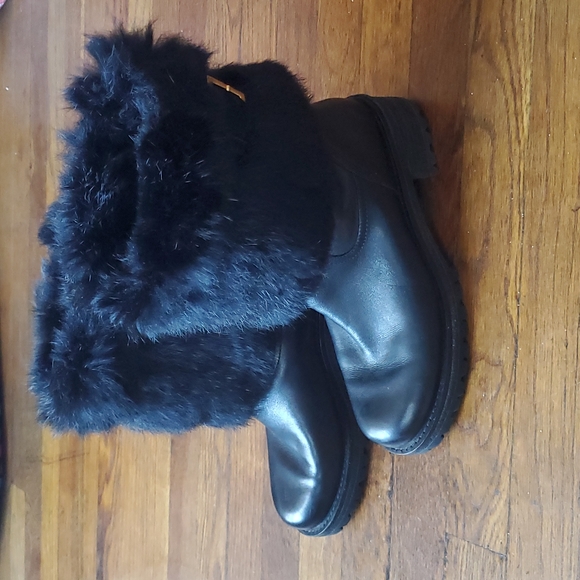 Tory Burch Joni Fur Cuff Moto Boot - Picture 15 of 16